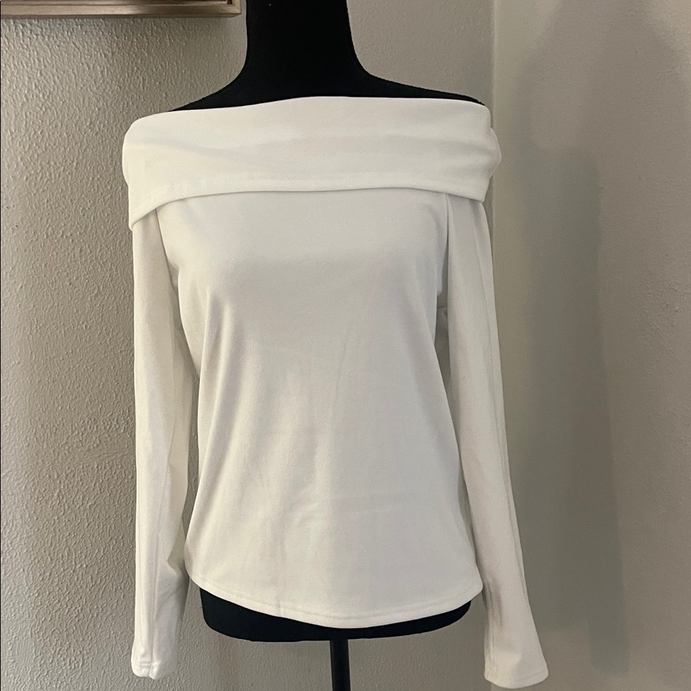 Elegant Off-Shoulder White Blouse